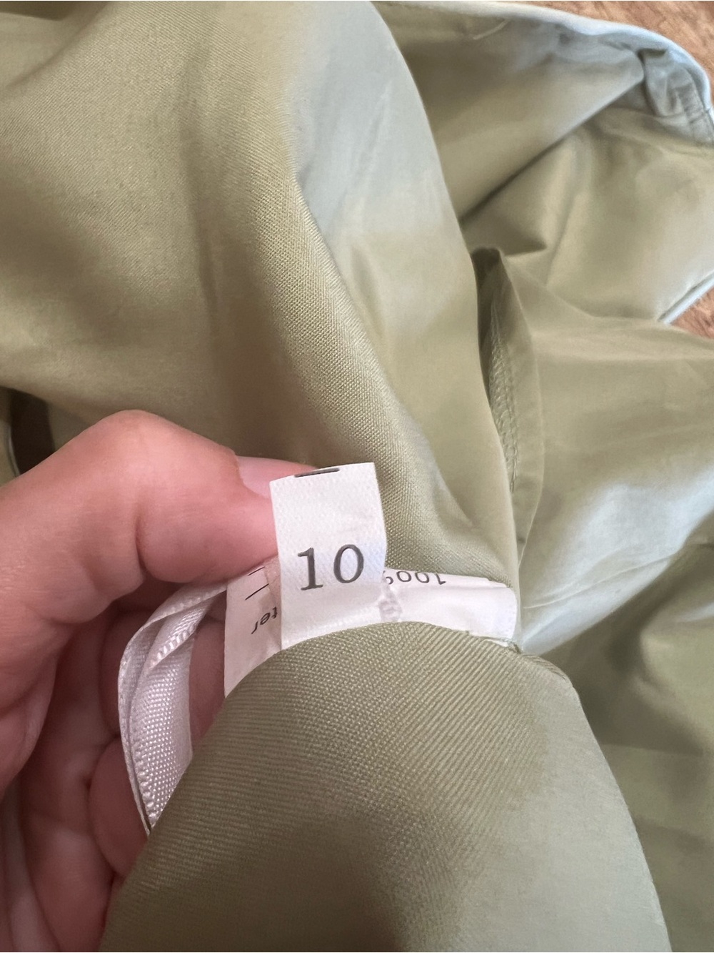 Sage Green Midi Dress with Rose Waist Detail - Picture 14 of 14